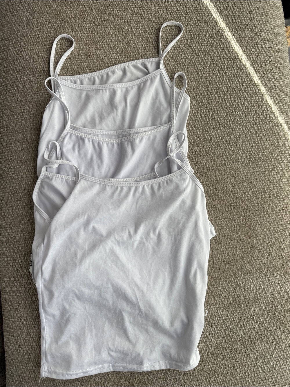 Women’s White Spaghetti Strap - Tank Tops (All 3) - Essential Layering Camisole